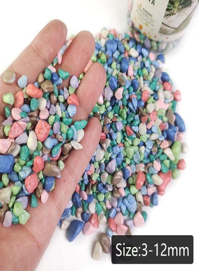 HappyFiller Colored Pea Gravel, Indoor Plants Succulent Cactus Topper Dressing Pebbles Fairy Garden Terrarium,Polished Mini Stones 3-5mm for Aquarium Fish Tank,Vase Filler,Resin Arts Crafts,0.88 LB - Image 4